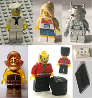 Lego series minifigures, replacement  figures, parts.
