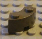Dark old grey Lego brick.