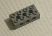 Light old grey Lego technic 4 x 2 brick