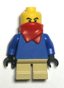 blue Lego minifigure